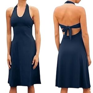Patagonia Women’s Halter Dress Blue Athletic Tennis Mini Size M